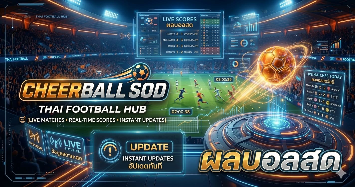 ผลบอลสด อัพเดทผลบอลสดทุกลีก พรีเมียร์ลีก ลาลีกา บุนเดสลีกา
